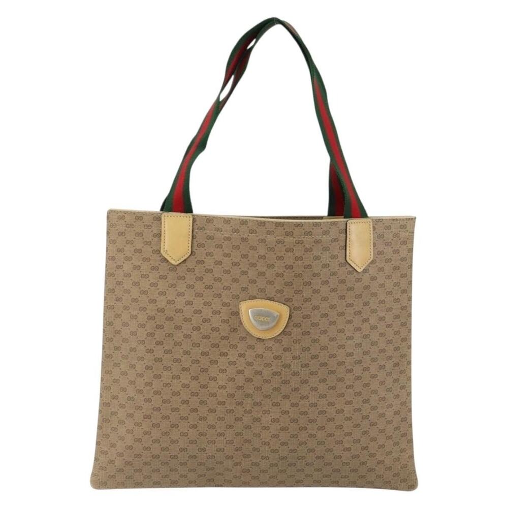 Gucci Micro GG Supreme Web Tote Bag Beige
